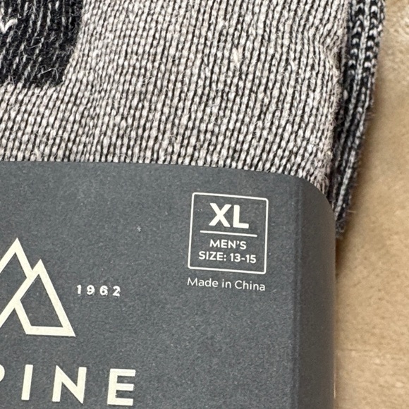 Alpine Design Men's Black and Gray Wool Boot Socks - Picture 2 of 5